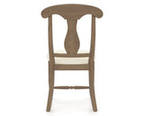 Canadel Champlain Dining Chair 0600 in YJ Faux Leather and 25 Pecan Washed, back view