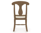 Canadel Dining Chair 0600 in YJ Faux Leather and 25 Pecan Washed, back view