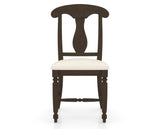 Canadel Dining Chair 0600 in YJ Faux Leather and 29 Hazelnut Washed, front view