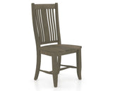 Canadel Dining Chair 2250 in Wood Seat and 08 Shadow, three-quarter view