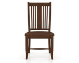 Canadel Dining Chair 2250 in Wood Seat and 19 Cognac Washed, front view