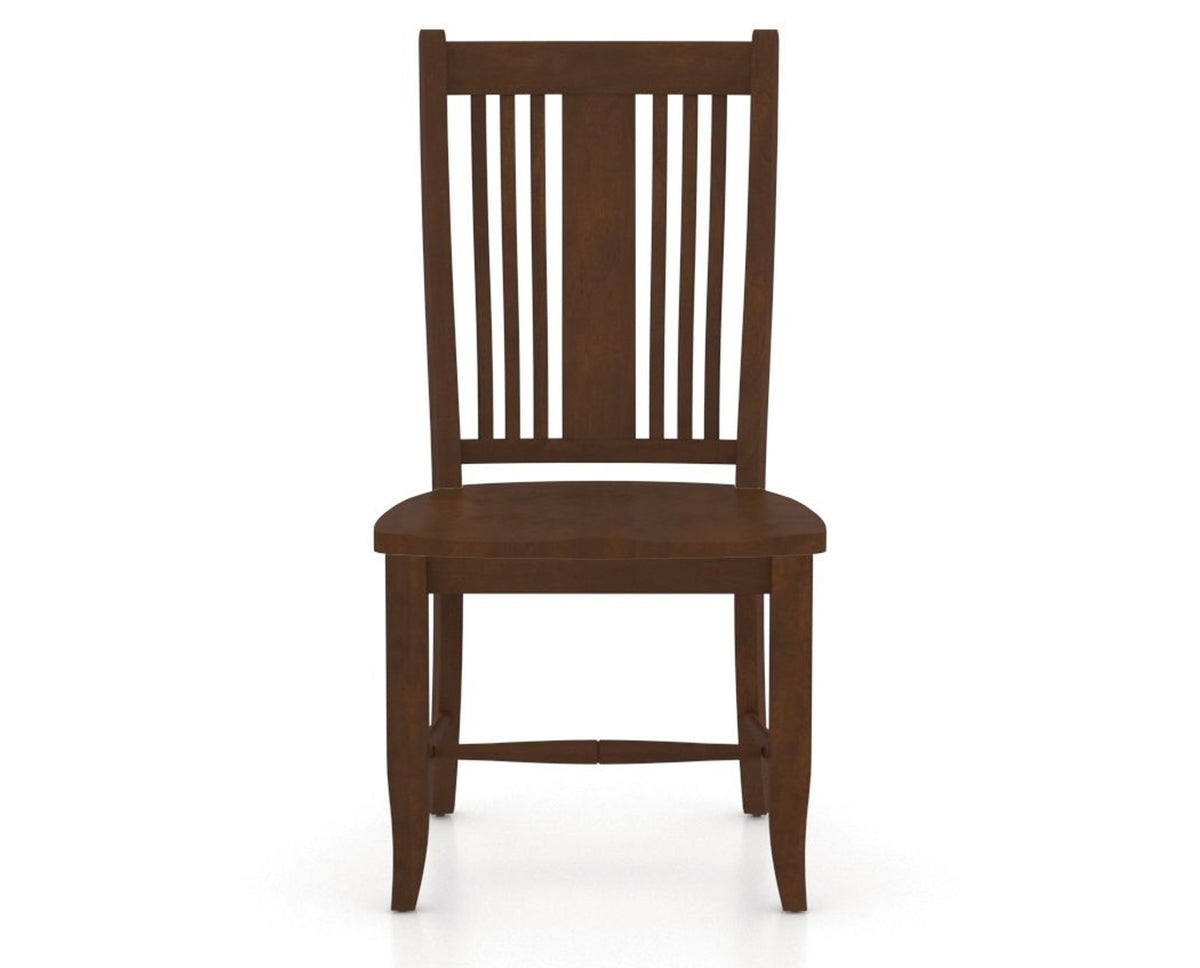 Canadel Dining Chair 2250 in Wood Seat and 19 Cognac Washed, front view