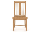 Canadel Dining Chair 2250 in Wood Seat and 20 Caramel Washed, front view