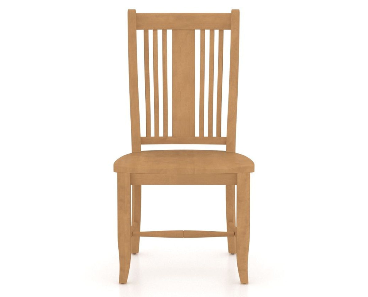 Canadel Dining Chair 2250 in Wood Seat and 20 Caramel Washed, front view