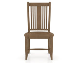 Canadel Dining Chair 2250 in Wood Seat and 25 Pecan Washed, front view