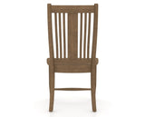Canadel Dining Chair 2250 in Wood Seat and 25 Pecan Washed, back view