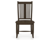 Canadel Dining Chair 2250 in Wood Seat and 29 Hazelnut Washed, front view