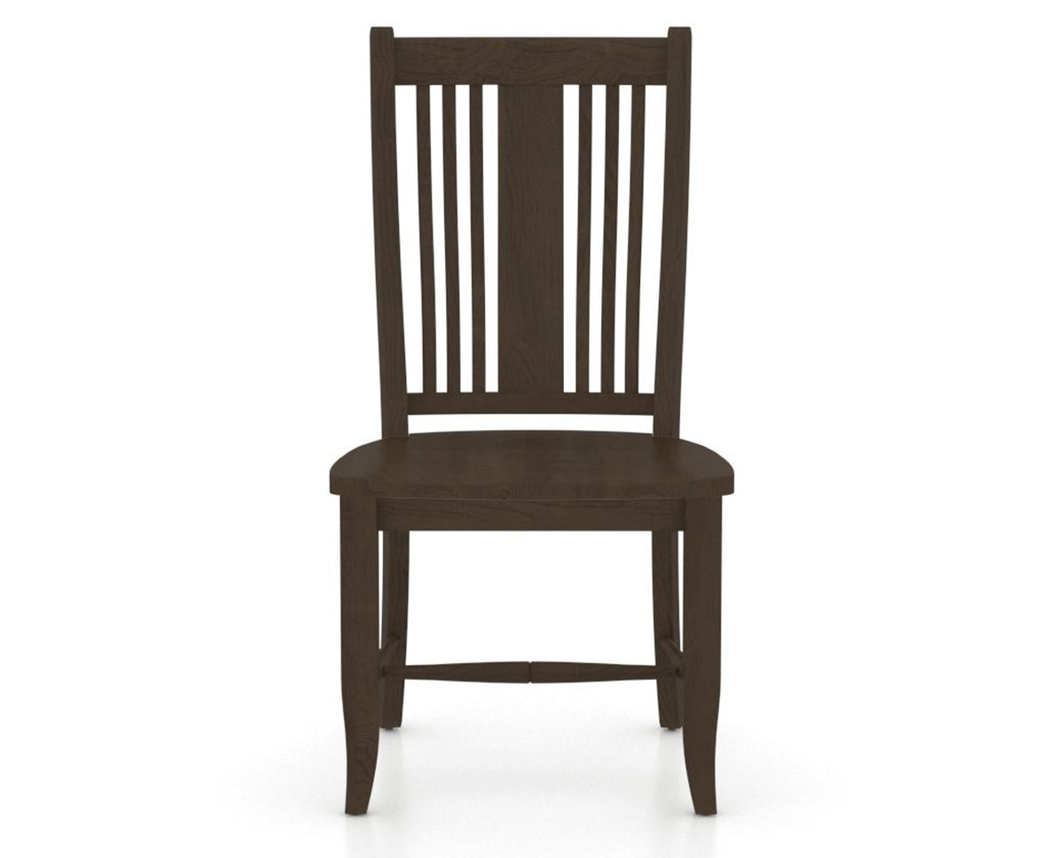 Canadel Dining Chair 2250 in Wood Seat and 29 Hazelnut Washed, front view
