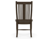 Canadel Dining Chair 2250 in Wood Seat and 29 Hazelnut Washed, back view