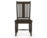 Canadel Dining Chair 2250 in Wood Seat and 59 Davy's Grey, front view