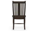 Canadel Dining Chair 2250 in Wood Seat and 59 Davy's Grey, back view