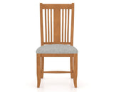 Canadel Dining Chair 2250 in 7C Fabric and 01 Honey Washed, front view