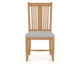 Canadel Dining Chair 2250 in 7C Fabric and 20 Caramel Washed, front view