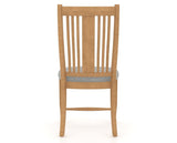 Canadel Dining Chair 2250 in 7C Fabric and 20 Caramel Washed, back view