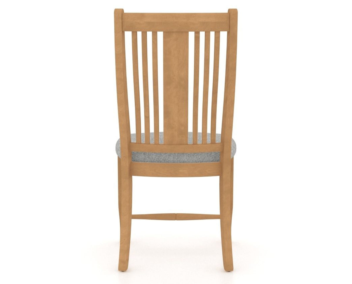 Canadel Dining Chair 2250 in 7C Fabric and 20 Caramel Washed, back view