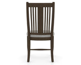 Canadel Dining Chair 2250 in 7C Fabric and 29 Hazelnut Washed, back view