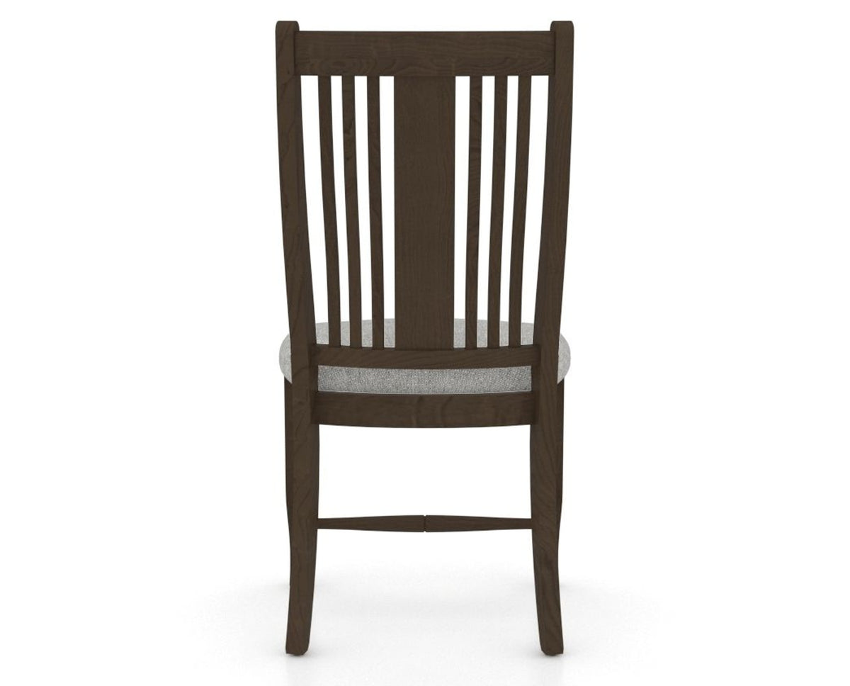 Canadel Dining Chair 2250 in 7C Fabric and 29 Hazelnut Washed, back view