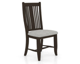 Canadel Dining Chair 2250 in 7C Fabric and 59 Davy's Grey, three-quarter view