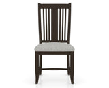 Canadel Dining Chair 2250 in 7C Fabric and 59 Davy's Grey, front view