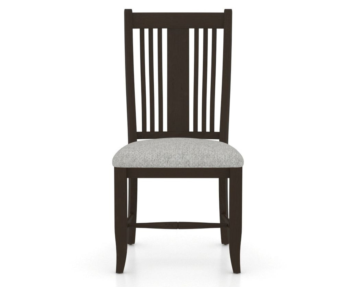 Canadel Dining Chair 2250 in 7C Fabric and 59 Davy's Grey, front view
