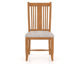 Canadel Dining Chair 2250 in FP Crypton® and 01 Honey Washed, front view