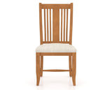Canadel Dining Chair 2250 in FT InsideOut® and 01 Honey Washed, front view