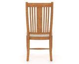 Canadel Dining Chair 2250 in FT InsideOut® and 01 Honey Washed, back view