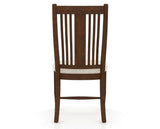 Canadel Dining Chair 2250 in FT InsideOut® and 19 Cognac Washed, back view