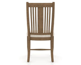 Canadel Dining Chair 2250 in FT InsideOut® and 25 Pecan Washed, back view