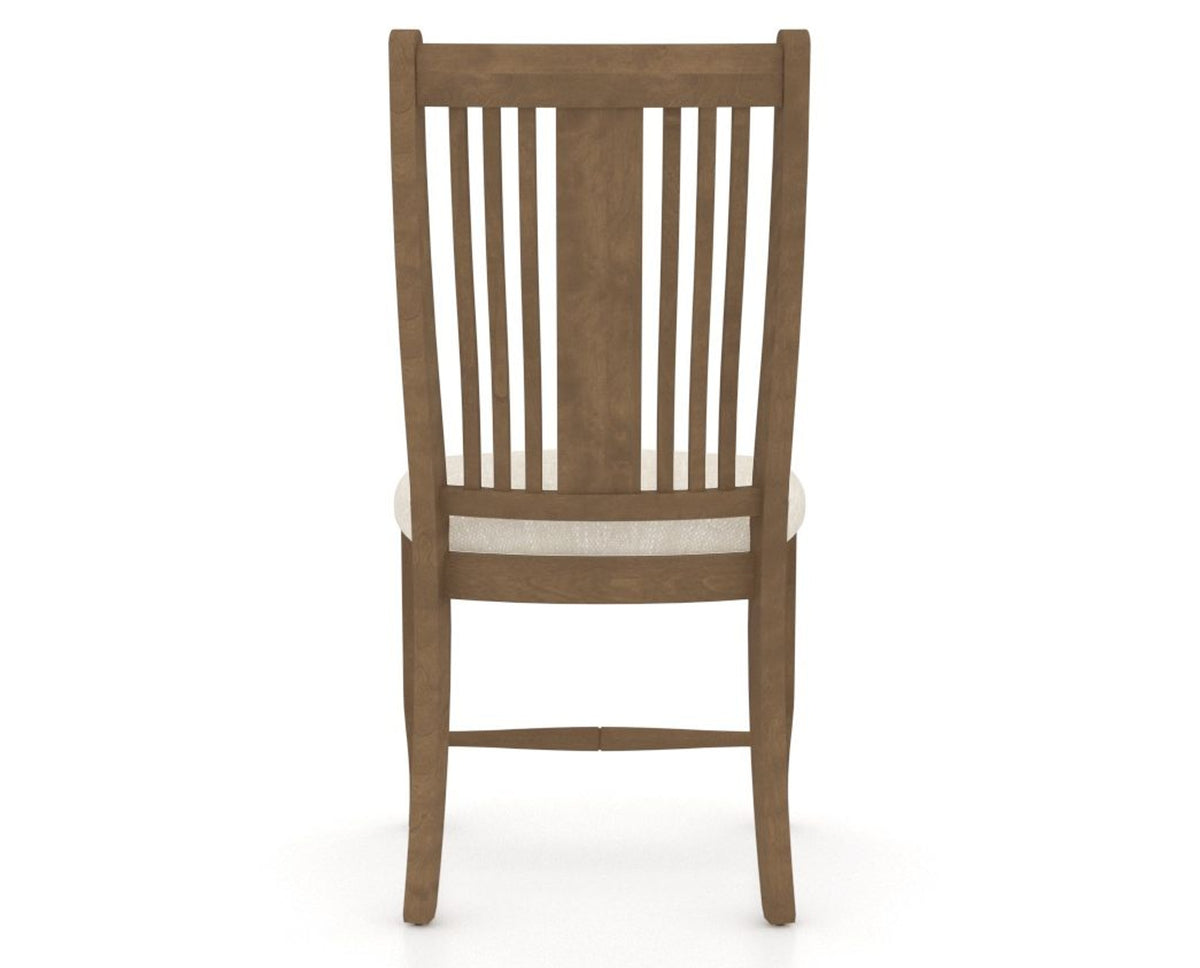 Canadel Dining Chair 2250 in FT InsideOut® and 25 Pecan Washed, back view