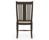 Canadel Dining Chair 2250 in FT InsideOut® and 29 Hazelnut Washed, back view