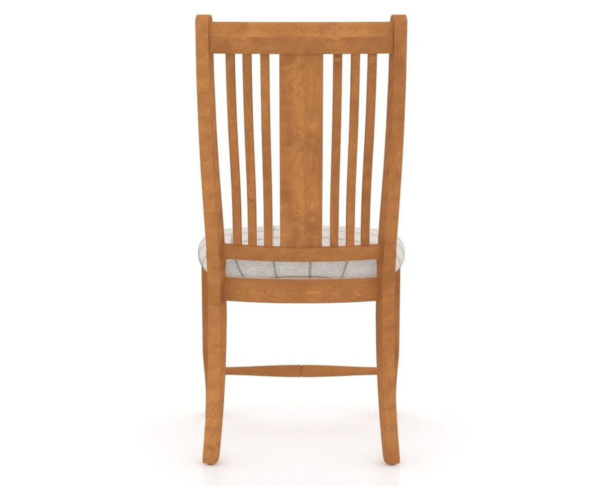 Canadel Dining Chair 2250 in OZ Fabric and 01 Honey Washed, back view