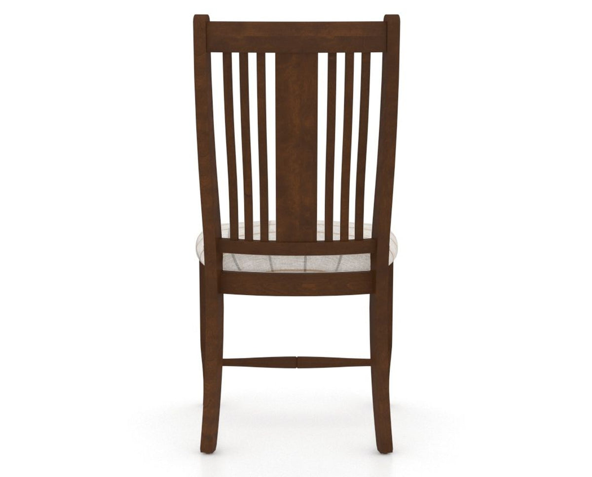 Canadel Dining Chair 2250 in OZ Fabric and 19 Cognac Washed, back view