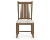 Canadel Dining Chair 2250 in OZ Fabric and 25 Pecan Washed, front view