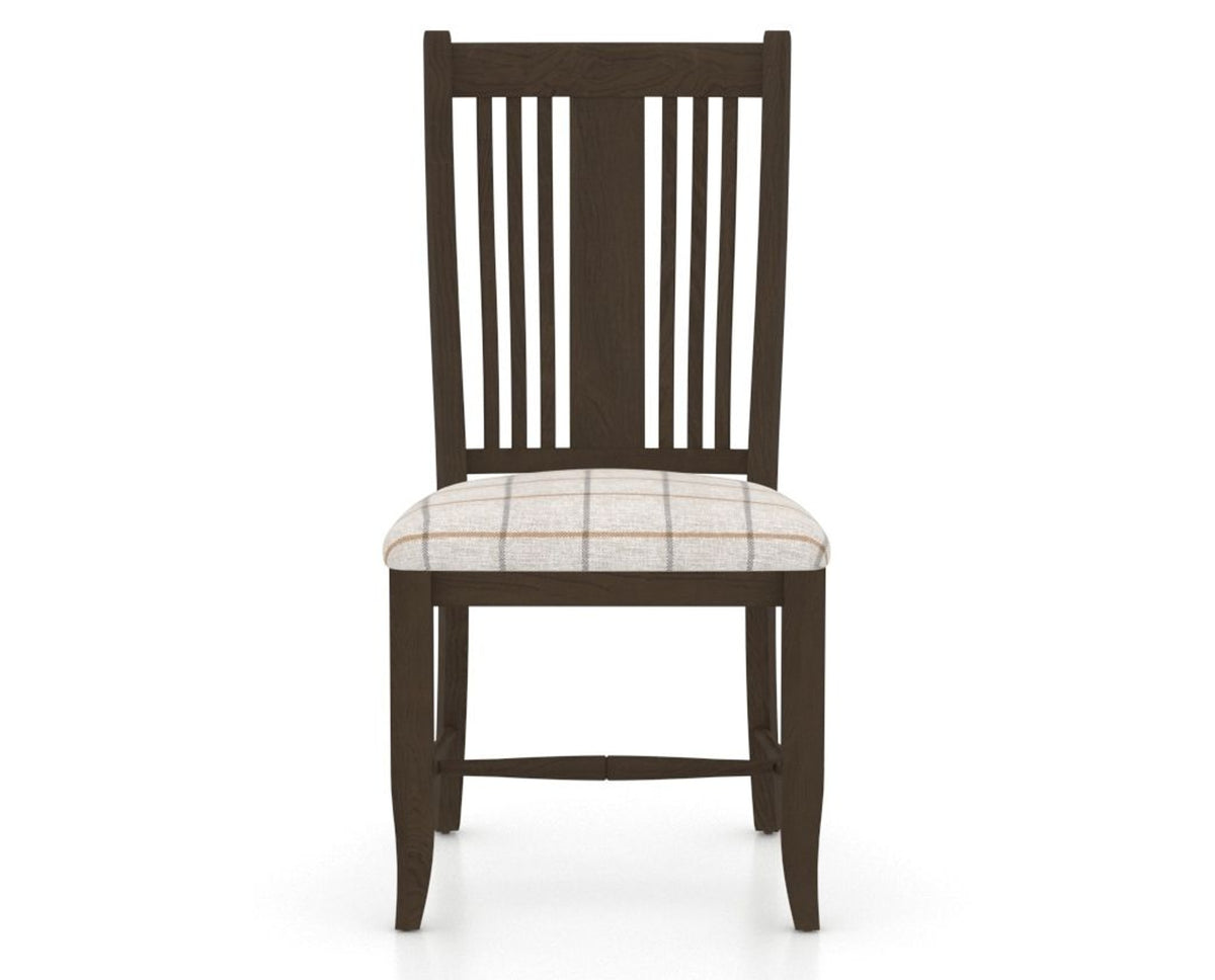 Canadel Dining Chair 2250 in OZ Fabric and 29 Hazelnut Washed, front view
