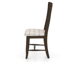 Canadel Dining Chair 2250 in OZ Fabric and 29 Hazelnut Washed, side view