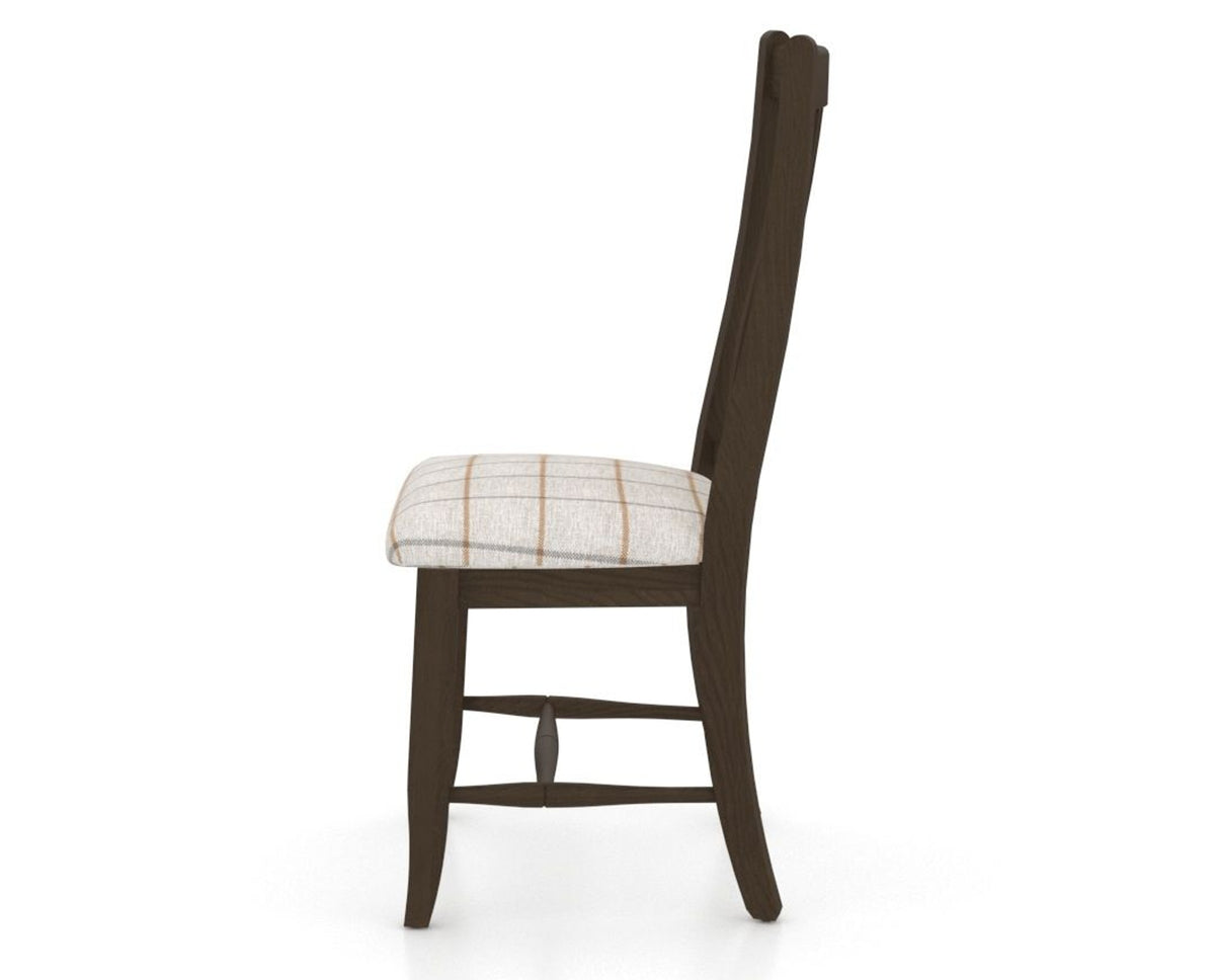 Canadel Dining Chair 2250 in OZ Fabric and 29 Hazelnut Washed, side view