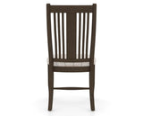 Canadel Dining Chair 2250 in OZ Fabric and 29 Hazelnut Washed, back view