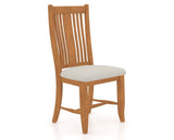 Canadel Dining Chair 2250 in Honey Washed and Fabric TB, three-quarter view