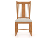 Canadel Dining Chair 2250 in Honey Washed and Fabric TB, front view