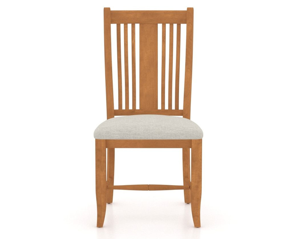 Canadel Dining Chair 2250 in Honey Washed and Fabric TB, front view