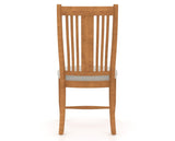 Canadel Dining Chair 2250 in Honey Washed and Fabric TB, back view