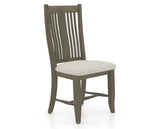 Canadel Dining Chair 2250 in TB Fabric and 08 Shadow, three-quarter view