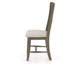 Canadel Dining Chair 2250 in TB Fabric and 08 Shadow, side view