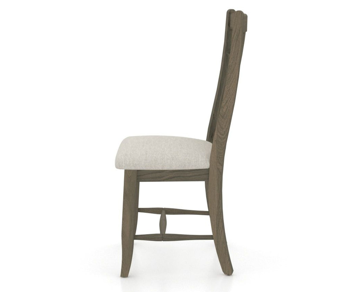 Canadel Dining Chair 2250 in TB Fabric and 08 Shadow, side view