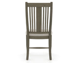 Canadel Dining Chair 2250 in TB Fabric and 08 Shadow, back view