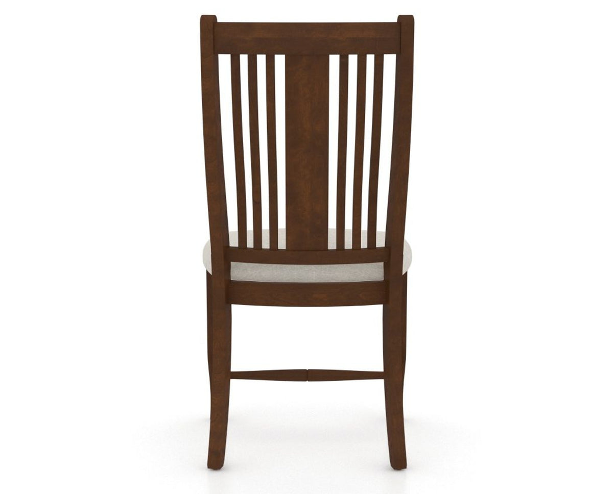Canadel Dining Chair 2250 in TB Fabric and 19 Cognac Washed, back view