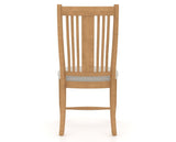 Canadel Dining Chair 2250 in TB Fabric and 20 Caramel Washed, back view