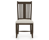 Canadel Dining Chair 2250 in TB Fabric and 29 Hazelnut Washed, front view