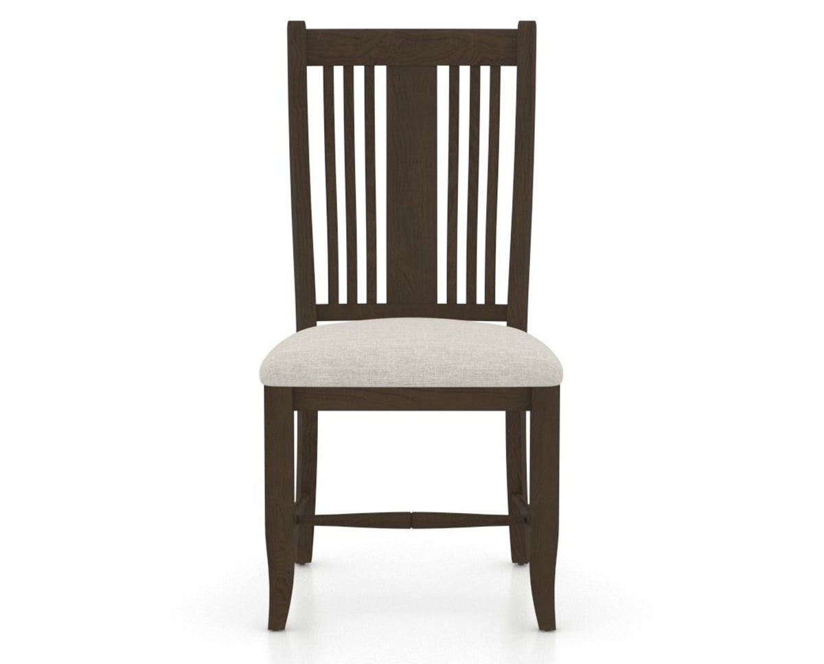Canadel Dining Chair 2250 in TB Fabric and 29 Hazelnut Washed, front view